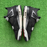 Jordan Black Canvas 4s Size 9.5