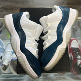 Jordan Navy Snakeskin Low 11s Size 10.5