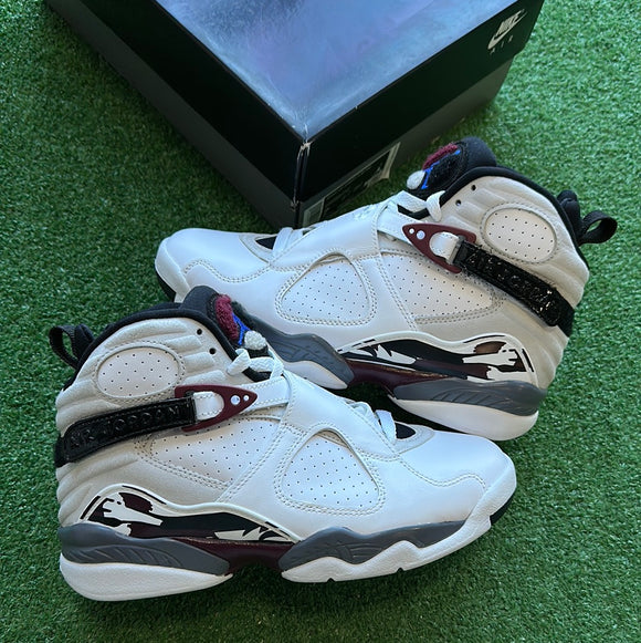 Jordan White Burgundy 8s Size 7W/5.5M