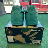 A Bathing Ape Turquoise Black Patent Leather Bapesta Size 11