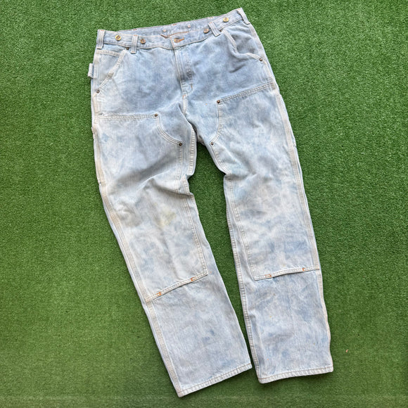 Carhartt Double Knee Bleached Jeans Size 36