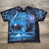 Vintage Wolf Liquid Blue Tee Size L