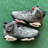 Jordan Travis Scott Olive 6s Size 6Y