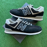 New Balance Black Grey 574 Size 13