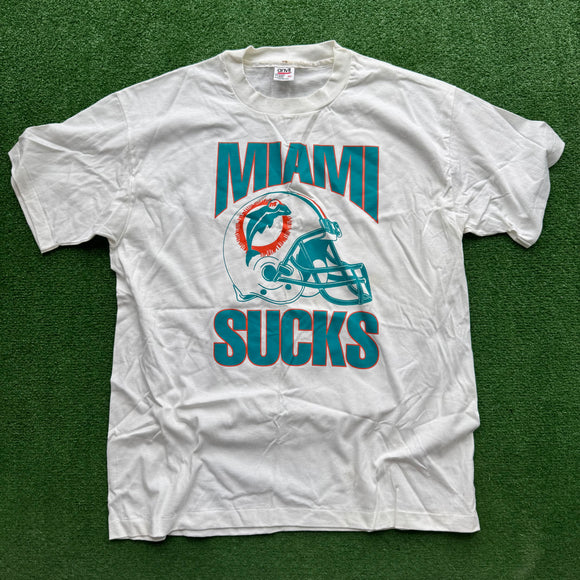 Vintage Buffalo Bills Miami Sucks Tee Size XL