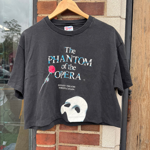 Vintage Phantom of the Opera Tee Crop Top Size L
