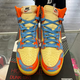 Nike Orange Acid Wash High Dunks Size 8.5