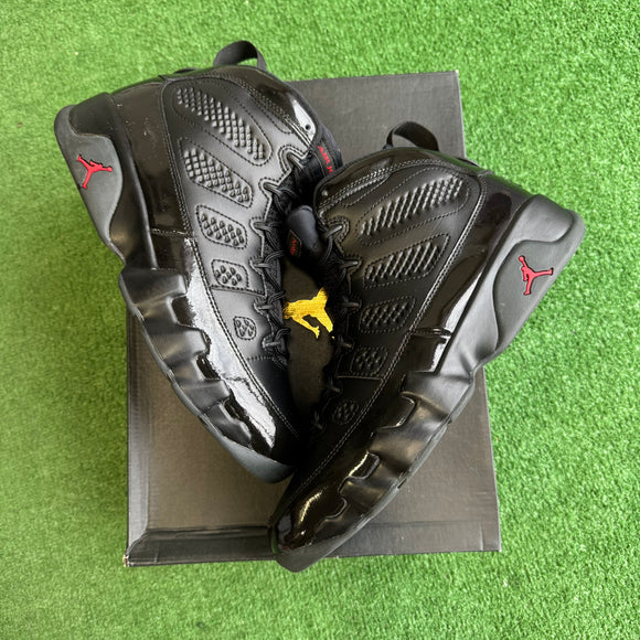 Jordan Patent Bred 9s Size 10.5