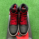 Jordan Black Satin Gym Red 1s Size 10