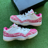 Jordan Pink Snake Skin Low 11s Size 12W/10.5M
