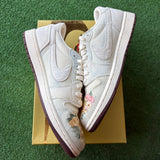 Jordan Football gray Sail Low 1s Size 8W/6.5M