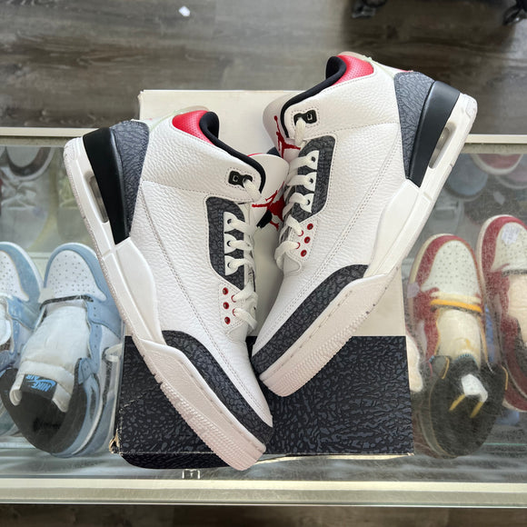 Jordan Denim Fire Red 3s Size 12