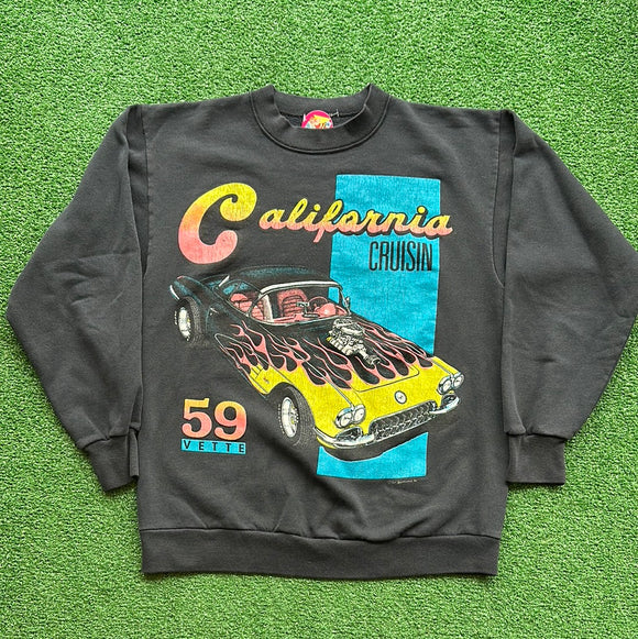 Vintage California Cruisin 59 Vette Crewneck Size S