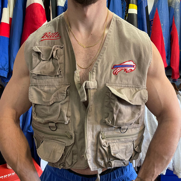 Vintage Buffalo Bills Fishing Vest Size L/XL