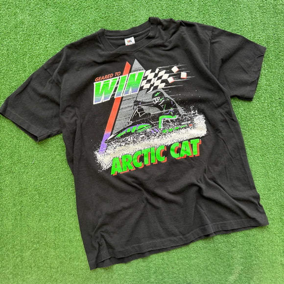Vintage Arctic Cat Snow Mobile Tee Size XL