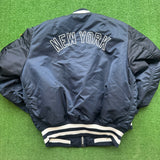 Yankees Alpha Industries New Era Reversible Bomber Jacket Size L