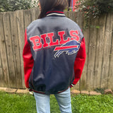 Vintage Buffalo Bills Leather Jacket Size L