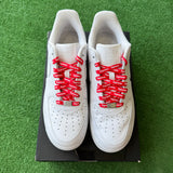 Nike Supreme White Air Force 1 Lows Size 9.5