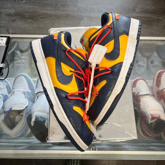 Nike Off White University Gold Low Dunk Size 12