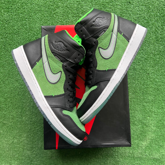 Jordan Zoom Zen Green 1s Size 9.5