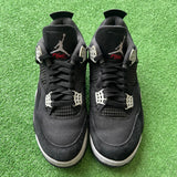Jordan Black Canvas 4s Size 10