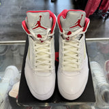 Jordan Reflective Tongue Fire Red 5s Size 12