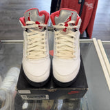 Jordan Silver Tongue Fire Red 5s Size 7Y