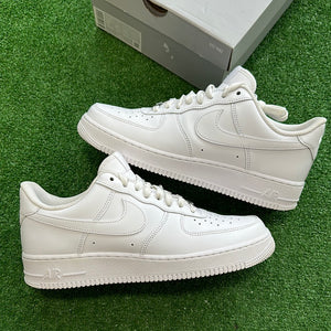 Nike White Low Air Force 1s Size 10