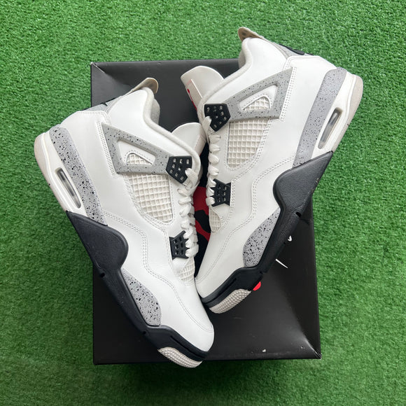 Jordan White Cement 4s Size 9.5