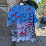 Vintage Buffalo Bills All Over Print Tee Size S
