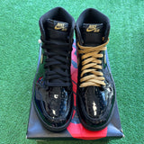 Jordan Black Metallic Gold 1s Size 9.5