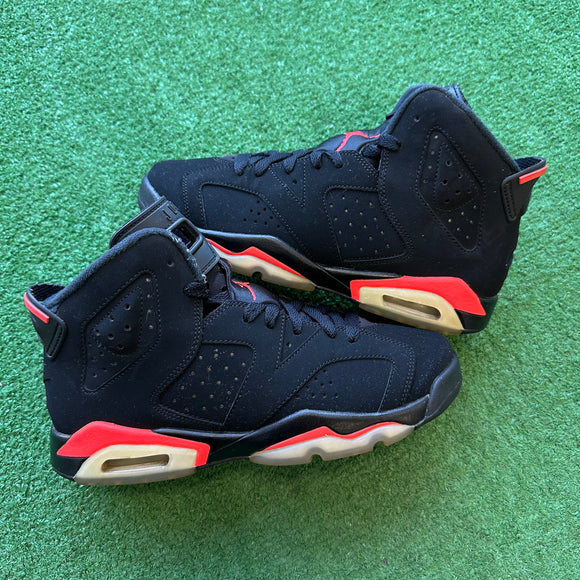 Jordan Black Infrared 6s Size 6Y