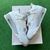 Jordan White Oreo 4s Size 9.5