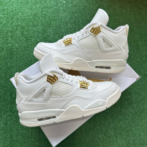 Jordan Metallic Gold 4s Size 12W/10.5M
