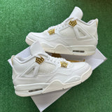 Jordan Metallic Gold 4s Size 12W/10.5M