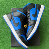 Jordan Black Royal Blue Mid 1s Size 8