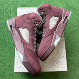 Jordan Burgundy 5s Size 10.5
