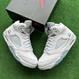 Jordan White Metallic 5s Size 9.5