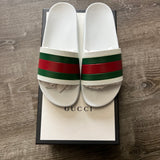 Gucci White Slide Sandal Size 8
