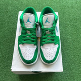 Jordan Lucky Green AquaTone Low 1s Size 6W/4.5M