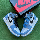 Jordan University Blue Black 1s Size 6Y