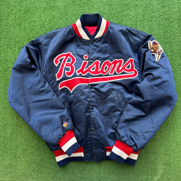 Vintage Buffalo Bisons Satin Jacket Size M/L