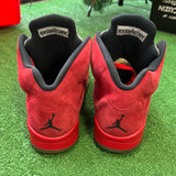 Jordan Red Suede 5s Size 12