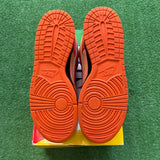 Nike Orange Lobster SB Low Dunk (Mismatched) Sizes 10.5/11.5