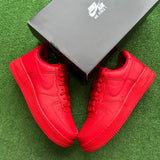Nike University Red Low Air Force 1s Size 10.5