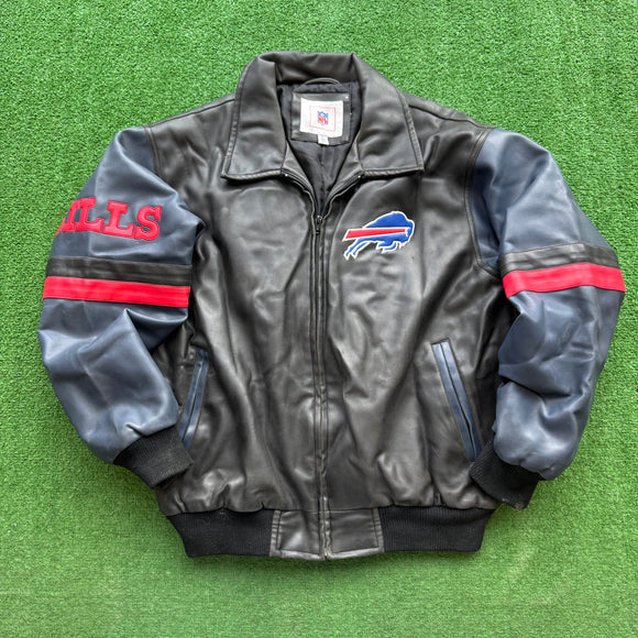Vintage Buffalo Bills Leather Jacket Size M