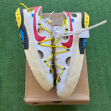 Nike Off White University Red Low Blazers Size 11