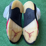 Jordan Silver Tongue Fire Red 5s Size 10