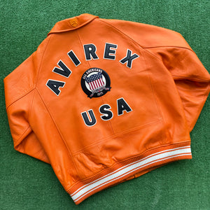 Avirex Leather Jacket Size XL