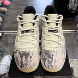 Jordan Snakeskin Light Bone Low 11s Size 10.5
